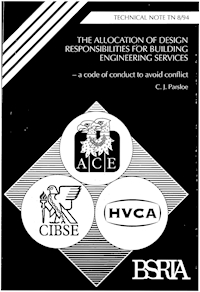 Design Framework for Building Services Original Publication (Superseded) (TN 8/94)